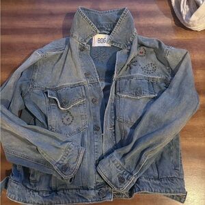 BDG Light Blue Denim Jacket with Stud Accents
